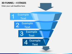 3d Funnel – 4 Stages PPT Slide 1
