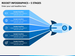 Rocket Infographics – 5 Stages PPT slide 1