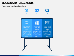 Blackboard - 3 Segments PPT Slide 1