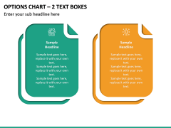 Options Chart – 2 Text Boxes PPT slide 2