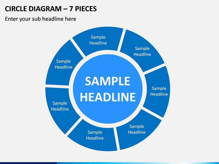 Circle Diagram – 7 Pieces PPT Slide 1