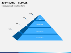 3d Pyramid – 4 Stages PPT Slide 1
