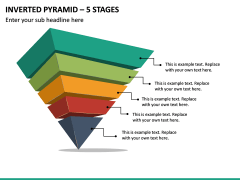 Inverted Pyramid – 5 Stages PPT Slide 2