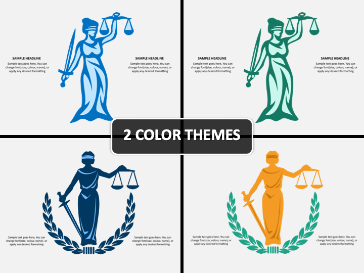 Scale of Justice PPT Cover Slide