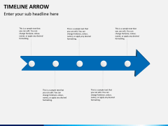 Timeline arrow PPT slide 6