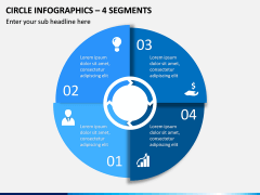 Circle Infographics – 4 Segments PPT Slide 1