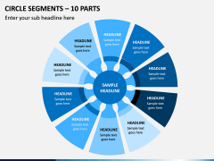 Circle Segments – 10 Parts PPT Slide 1