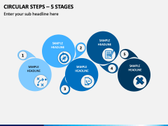 Circular Steps – 5 Stages PPT Slide 1