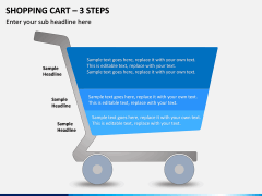 Shopping Cart – 3 Steps PPT slide 1