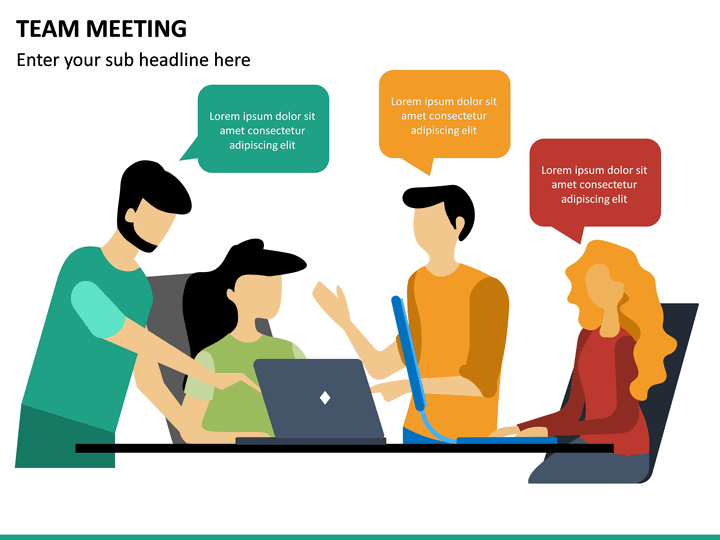 Team Meeting PowerPoint Template SketchBubble
