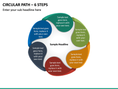 Circular Path – 6 Steps PPT slide 2