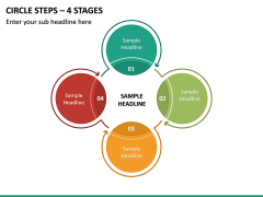 Circle Steps – 4 Stages PPT Slide 2