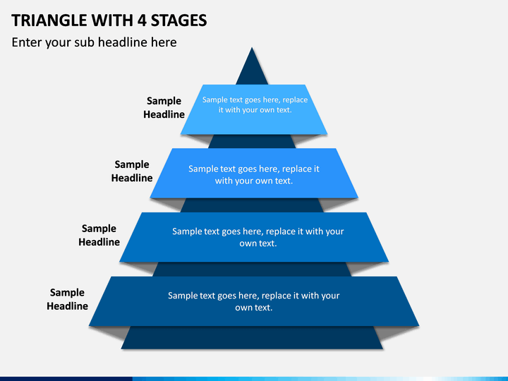 Triangle with 4 Stages PPT slide 1