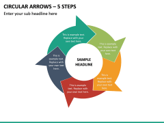 Circular Arrows – 5 Steps PPT Slide 2