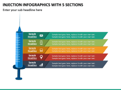 Injection Infographics with 5 Sections PPT slide 2