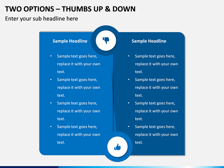 Two Options – Thumbs Up & Down PPT slide 1
