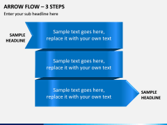 Arrow Flow – 3 Steps PPT Slide 1