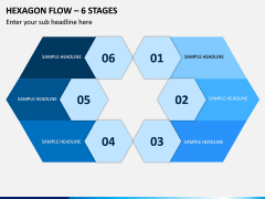 Hexagon Flow – 6 Stages PPT Slide 1