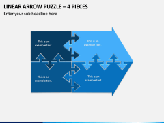Linear Arrow Puzzle – 4 Pieces PPT Slide 1
