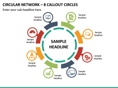 Circular Network – 8 Callout Circles PPT Slide 2