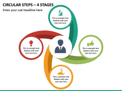 Circular Steps – 4 Stages PPT Slide 2