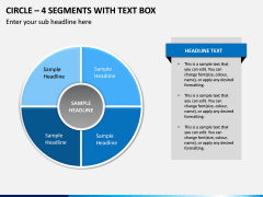 Circle – 4 Segments With Text Box PPT Slide 1