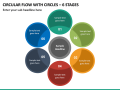 Circular Flow with Circles – 6 Stages PPT slide 2