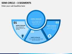 Semi Circle – 3 Segments PPT Slide 1