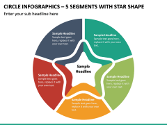 Circle Infographics – 5 Segments with Star Shape PPT slide 2