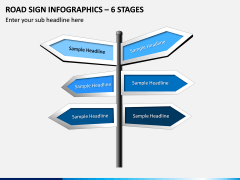 Road Sign Infographics – 6 Stages PPT Slide 1