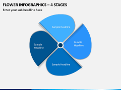 Flower Infographics – 4 Stages PPT Slide 1