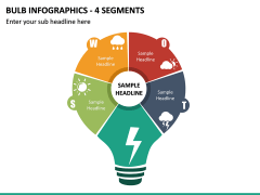 Bulb Infographics - 4 Segments PPT Slide 1