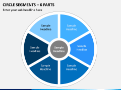 Circle Segments – 6 Parts PPT Slide 1