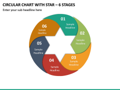 Circular Chart With Star – 6 Stages PPT Slide 2