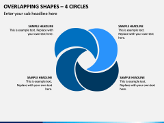 Overlapping Shapes – 4 Circles PPT Slide 1