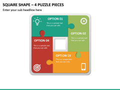 Square Shape – 4 Puzzle Pieces PPT Slide 2
