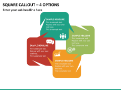 Square Callout – 4 Options PPT Slide 2