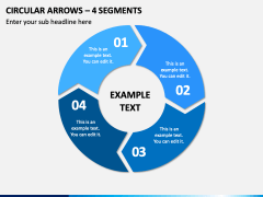 Circular Arrows – 4 Segments PPT Slide 1