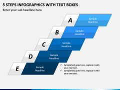 5 Steps Infographics with Text Boxes PPT slide 1