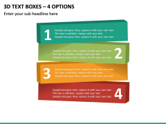 3d Text Boxes – 4 Options PPT slide 2