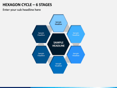 Hexagon Cycle – 6 Stages PPT Slide 1