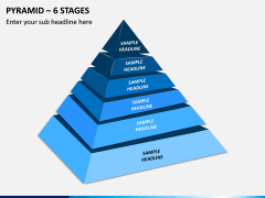 Pyramid – 6 Stages PPT Slide 1