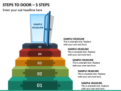 Steps To Door – 5 Steps PPT Slide 2