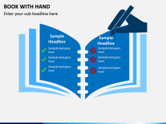 Book with Hand PPT slide 1