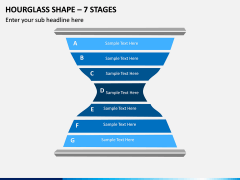 Hourglass Shape – 7 Stages PPT Slide 1