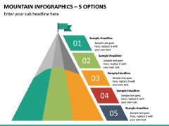 Mountain Infographics – 5 Options PPT slide 2