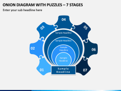 Onion Diagram with Puzzles – 7 Stages PPT slide 1