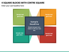 4 Square Blocks with Centre Square PPT slide 2