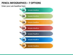 Pencil Infographics – 7 Options PPT Slide 2
