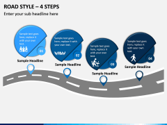 Road Style – 4 Steps PPT slide 1